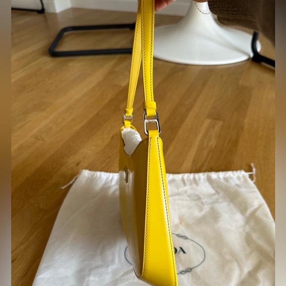 Prada Authentic New Yellow Cleo Shoulder Bag/Purse With Dust Bag - Picture 4 of 10
